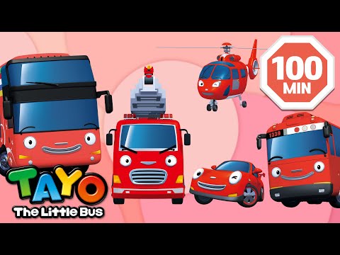 Tayo English Episode | ❤️Red Vehicles Compilation❤️ | Cartoon for Kids | Tayo Episode Club
