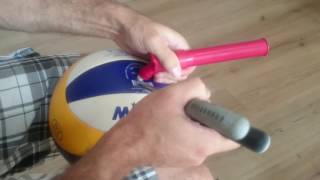 Replacing the valve of a beach volleyball