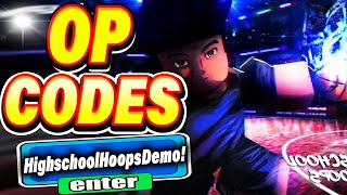 ALL NEW *SECRET CODES* IN ROBLOX HIGHSCHOOL HOOPS DEMO (new codes in roblox Highschool Hoops Demo )