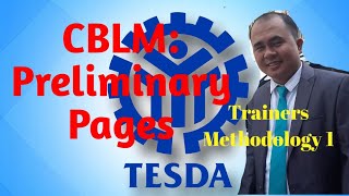 Trainers Methodology 1: CBLM: How to prepare preliminary pages