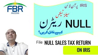 How to file null sales tax return on IRIS