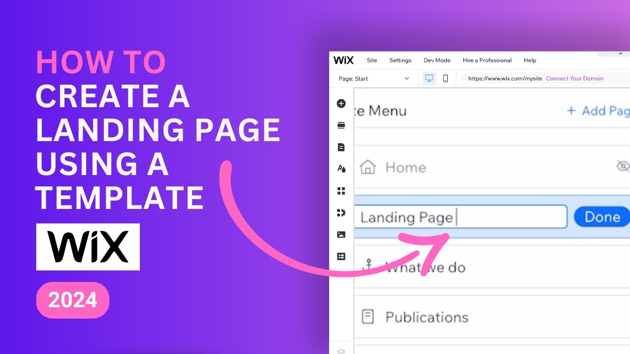 How to Create a Landing Page Using a Template in Wix – 2024 Beginner ...