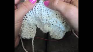 Bind off scallop border 