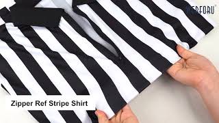 Complete Referee Costume Set | Striped Shirt + Whistle + Penalty Flag ⚽