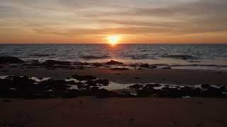 Australian Red Sand Beach Sunset with Calming Ocean Waves | Relaxing ASMR for Deep Sleep | 3H in 4K