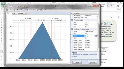 SimUncertain Variable Dialog in Risk Solver and Analytinc Solver