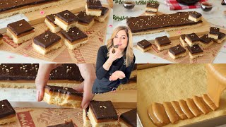 حلا المليونير 😋ثلاث طبقات بسكوت وتوفي وشكولاته 💯Millionaire's dessert