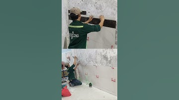 ốp gạch 40x80 tường củ ke cân bằng