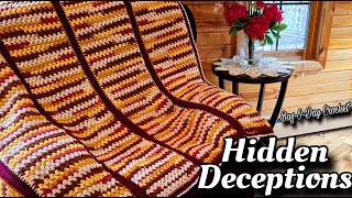 How To Crochet EASY Beautiful Blanket Tutorial - Hidden Deceptions