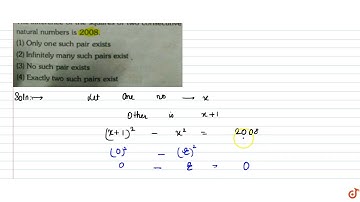 The difference of the squares of two consecutive natural numbers is 2008 (1) Only one such pa