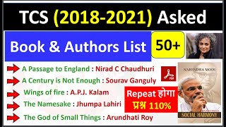 TCS ( 2018-2021) Asked Book & Author List | SSC Previous Year Asked Book & Author List