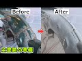 カブのフレームをサンドブラストして全塗装の準備 | 割れたPP製部品の接着方法も解説!