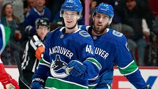 Elias Pettersson scores on redirection to tally in return from injury