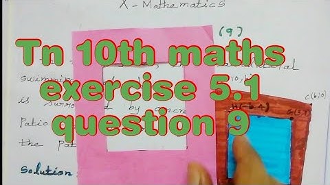 Tn 10th maths exercise 5.1 question 9/area of the quadrilateral using coordinates