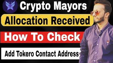 Crypto Mayors Allocation Received| How To Add Tokers Contact Address In Phantom Wallet | Tokero