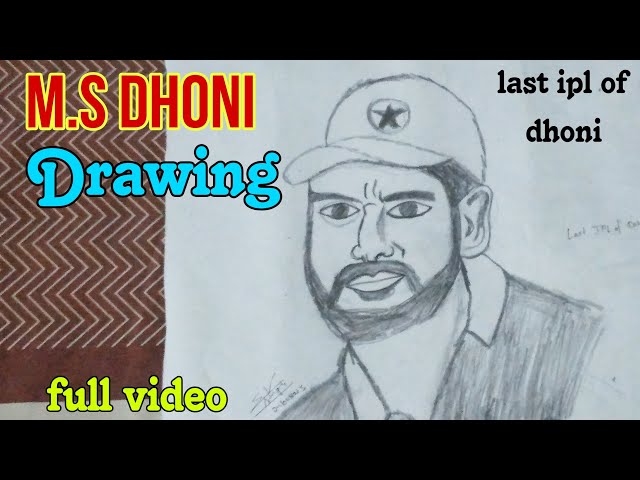 MS Dhoni Drawing | Graphite Pencil And colour Pencil drawing | Unique art  drawing | art creator - YouTube