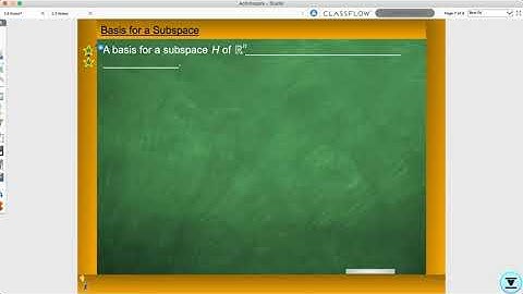 2.8 Subspaces of Rn