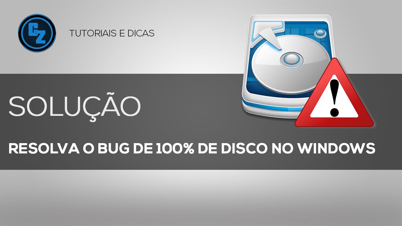 Como Resolver o Erro de Consumo de Disco em 100% no Windows - YouTube