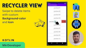 RecyclerView Swipe to delete with Background Icon. Android Studio | Kotlin.