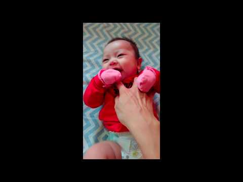 Baby M first tickle experience | Baby M first tickling experience
