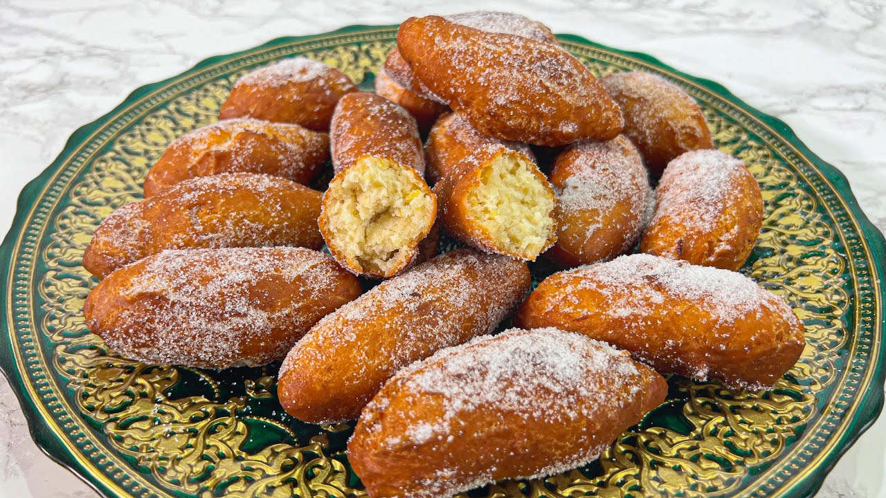 Афганский банановый десерт хаджор ❤️ خجور با طعم کیله که اصلا روغن جذب نمیکند  بپزید ولذت ببرید