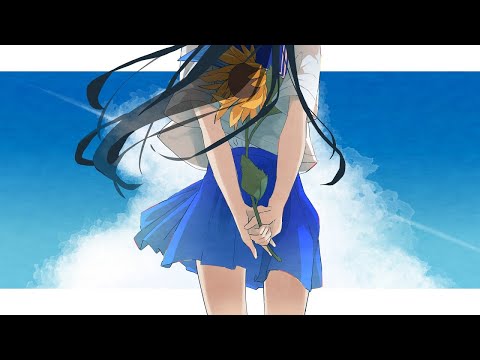 【初音ミク ＆ ＧＵＭＩ】ひまわりと飛行機雲