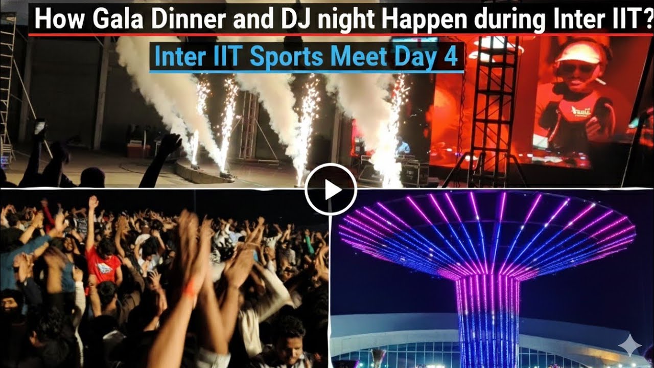 DJ Night & Gala Dinner during Inter IIT Sports Meet at IIT Hyderabad🤩 | Day 4 