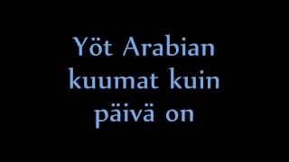 Arabian Nights - Finnish Lyrics&Trans
