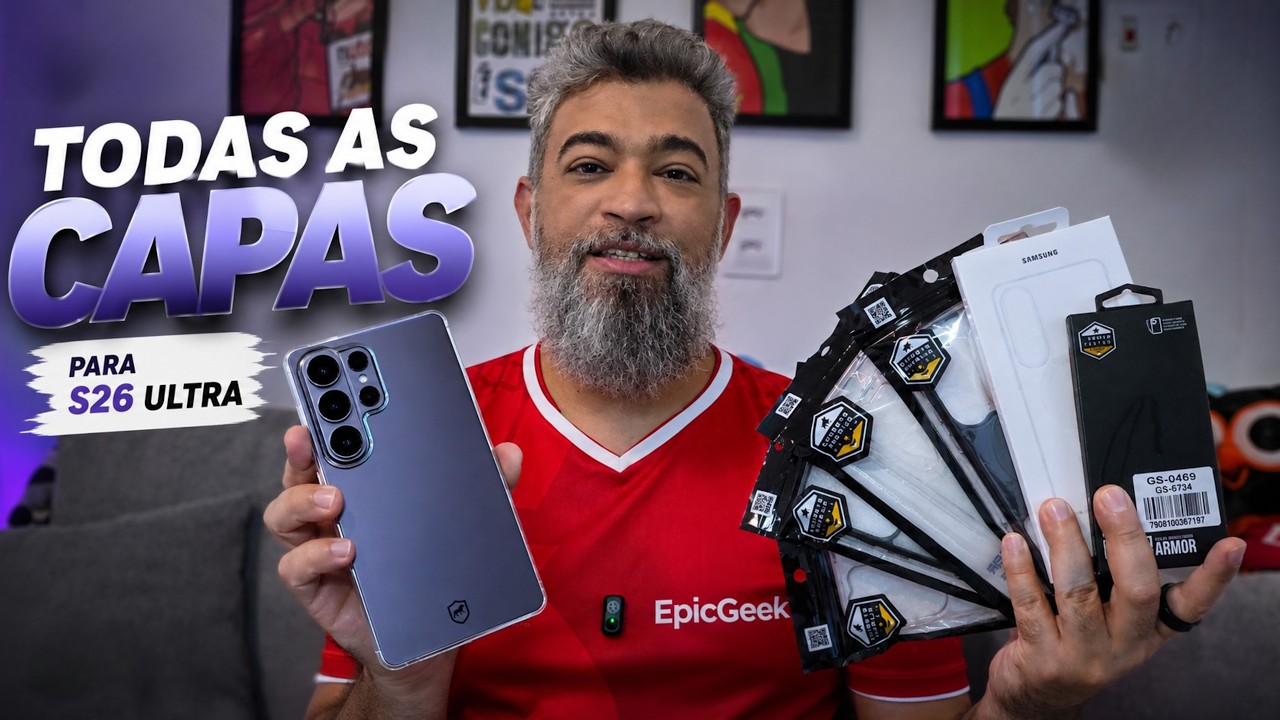 Testei as melhores capas transparentes para o S26 Ultra (Samsung vs GShield)