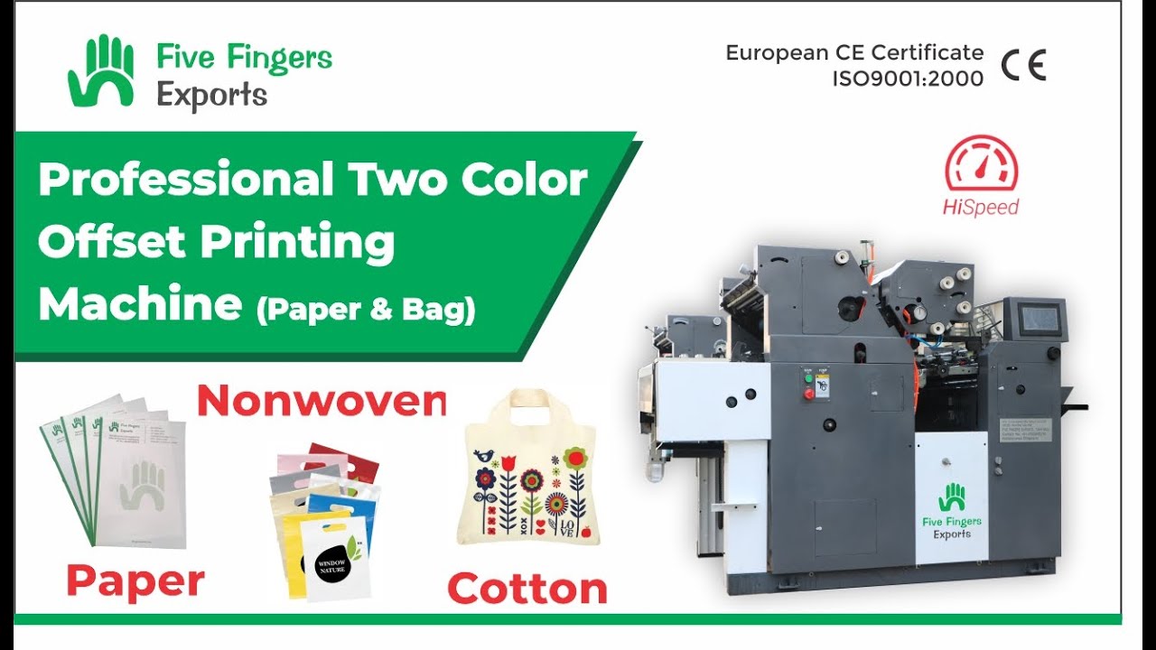 Two Color Offset Printing Machine Manufacturers in India (FFN-2) | Five Fingers Exports