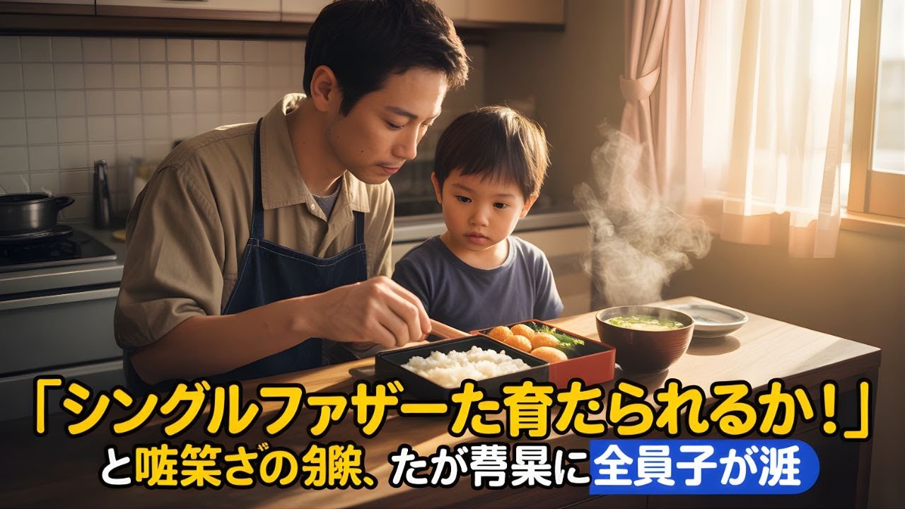 「シングルファザーが育てられるか！」と嘲笑された父親。だが息子の言葉に全員が涙