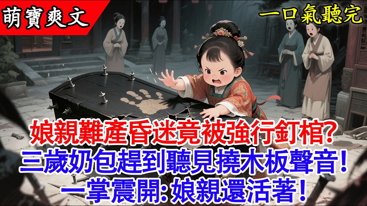 【完結小說】娘親難產昏迷竟被強行釘棺？三歲奶包趕到聽見撓木板聲音！一掌震開：娘親還活著！#爽文 #有聲書 #萌娃 #穿越 #萌寶 #小說 #原創