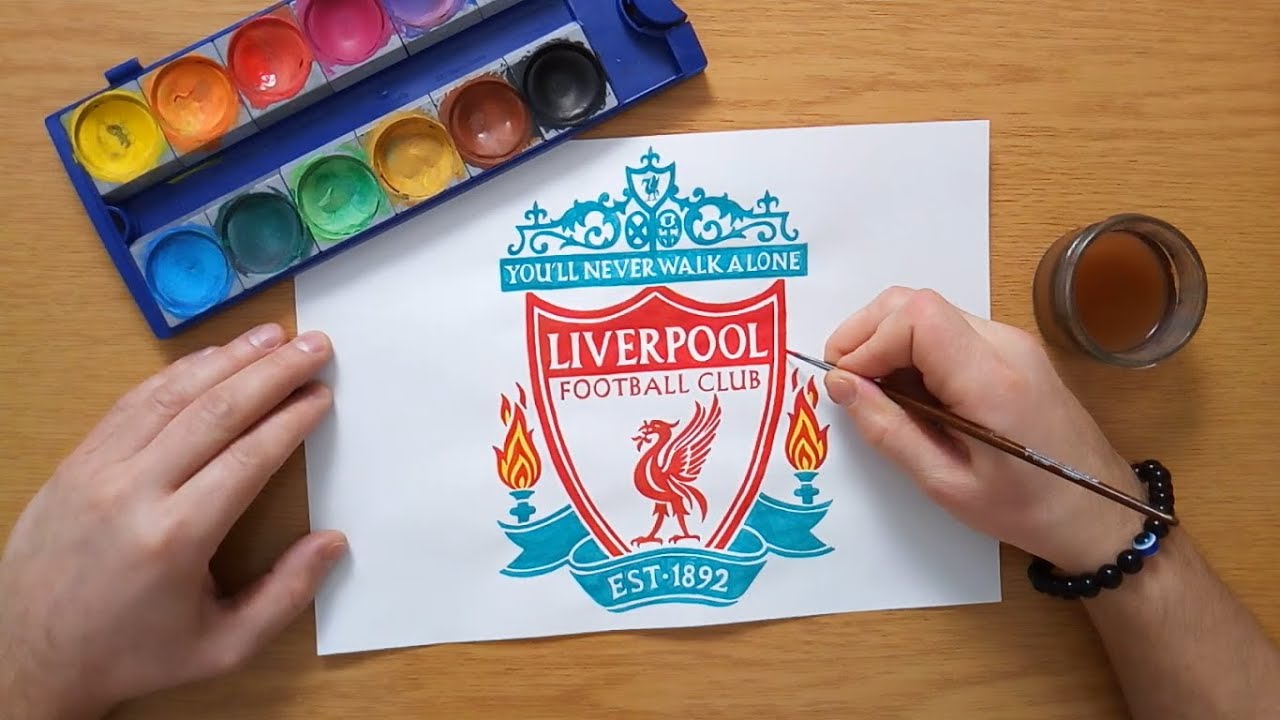 How to draw the Liverpool logo - Liverpool FC - Premier League - YouTube