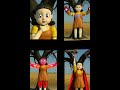 Collection of cute dolls that can move and transform into superheroes🤔 ?