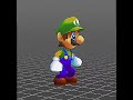 Super Mario Dimensions Concept - Luigi Model Preview #nintendo #mario #smashbros #gaming #animation