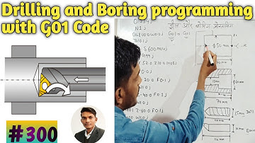 Drill and Boring CNC programming || How to make drilling and boring operation CNC programming ||