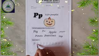 Worksheet of letter 'P'