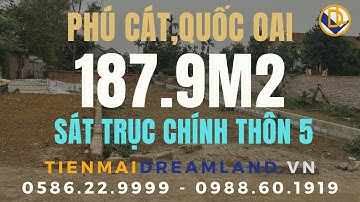ĐẤT NỀN HÒA LẠC| 197.9m2 thôn 5 PHÚ CÁT |ĐẤT NỀN QUỐC OAI