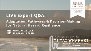LIVE Expert Q&A: Adaptation Pathways & Decision-Making for Natural Hazard Resilience