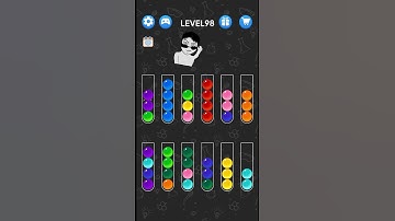 Ball sorting game challenge Level 98 #ytshort