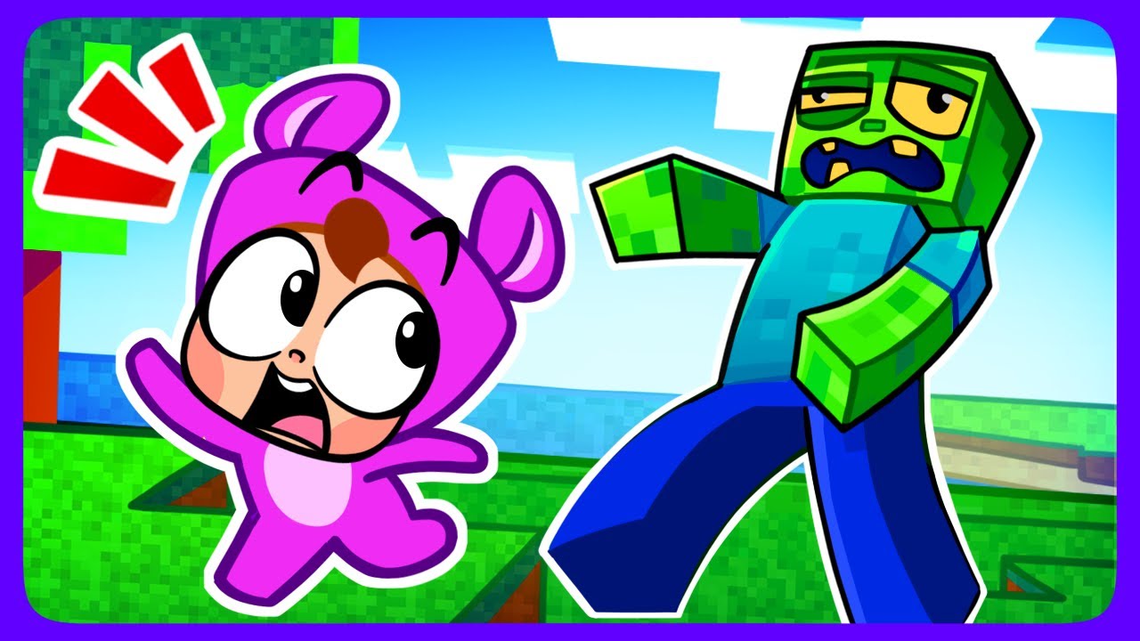 💖🖤 Rosa VS Preto no Minecraft ⬛️🟪 Zumbis do Minecraft vs Bebê 😱 Desenhos para Crianças