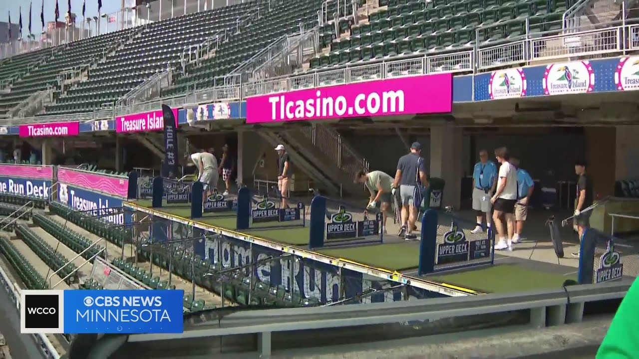 Teeing off at Target Field with Upper Deck Golf YouTube