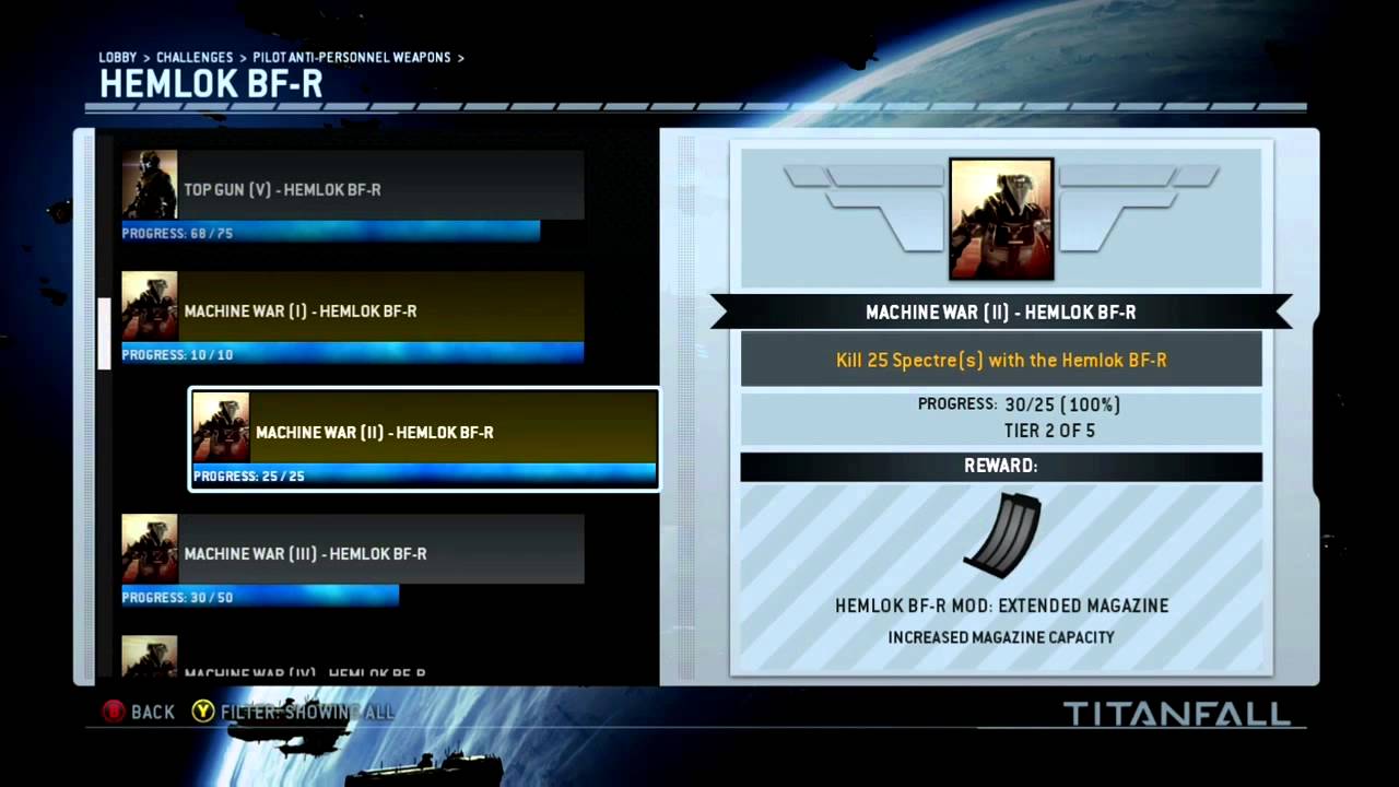 Titanfall: Hemlok BF-R Challenges