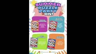 Summer Puzzles #wordpuzzlegame #crosswordpuzzles #crossword #logicpuzzles #games #etsyshop #words