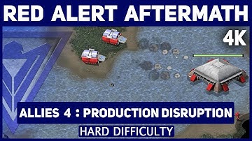 Red Alert Aftermath Remastered 4K - Allies Mission 4: Production Disruption - Hard Difficulty