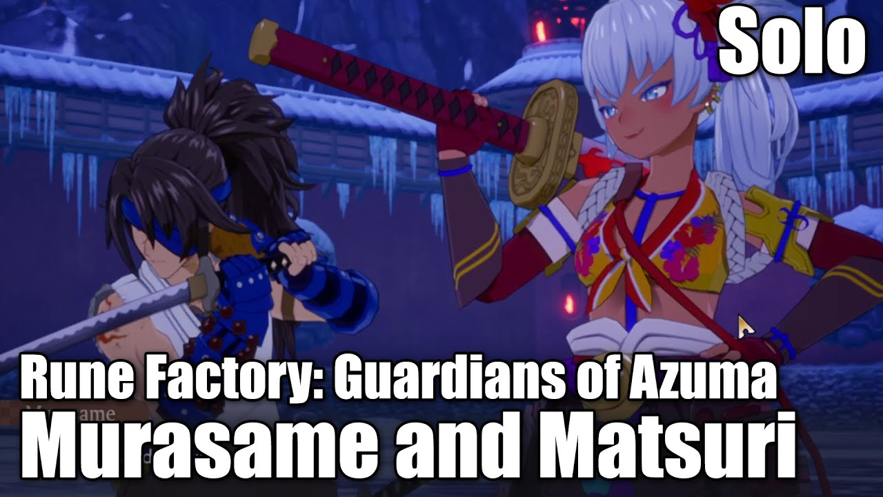 Murasame and Matsuri Rune Factory Guardians of Azuma (Solo Hard