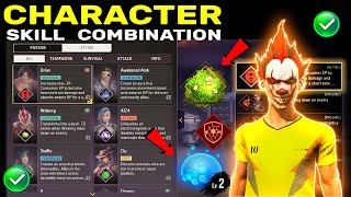 Best Character combination in free fire | Cs rank best character| Br rank best character combination