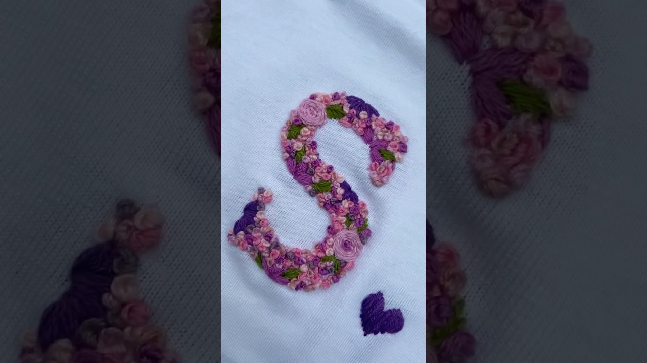Embroidery name trand 🫶🏻 s name letter 