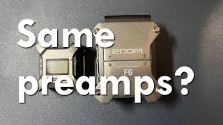 Zoom F3 and Zoom F6 preamp comparison