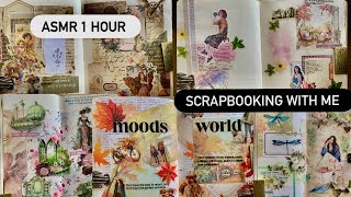 12 | ASMR | One hour Collage | Journal with me l Vintage | Relaxing sounds | The sound of paper